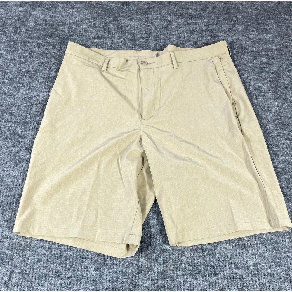 Old Navy Shorts Mens 38 Beige Flat Front Stretch Tech Golf Preppy Lightweight